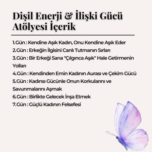 DİŞİL ENERJİ& İLİŞKİ GÜCÜ TELEGRAM EĞİTİM KAYDI